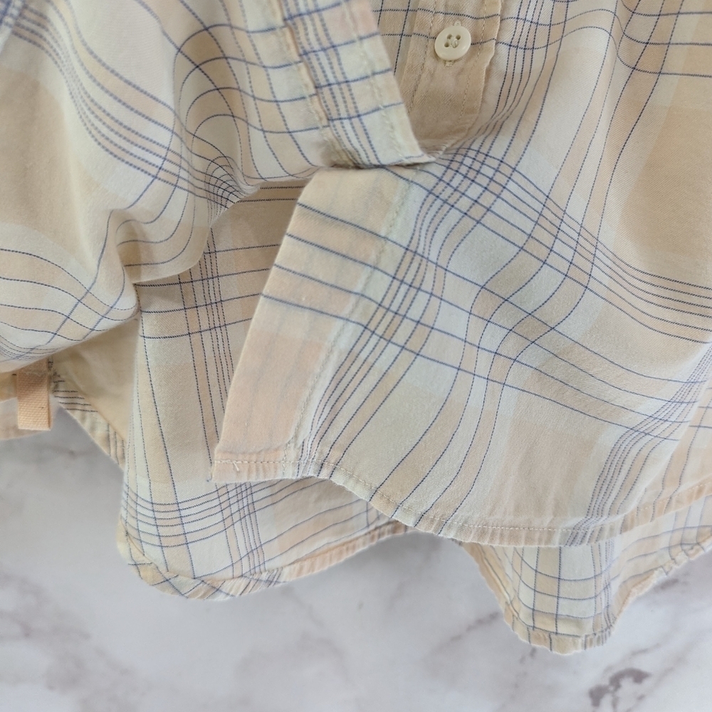 REI Shirt Womens Medium Pink Button Up Long Sleeve Cotton Plaid Co Up - Picture 10 of 12